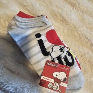 Peanuts Valentine's Day No Show Socks Woman 4-10